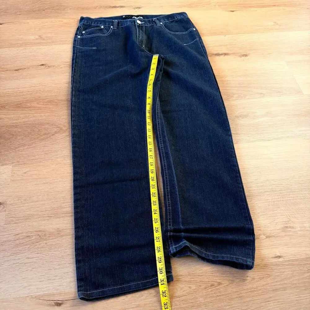 Mecca Men’s Dark Wash Denim Jeans Size 38x34 Relaxed Fit Y2K Streetwear Baggy